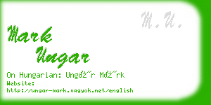 mark ungar business card